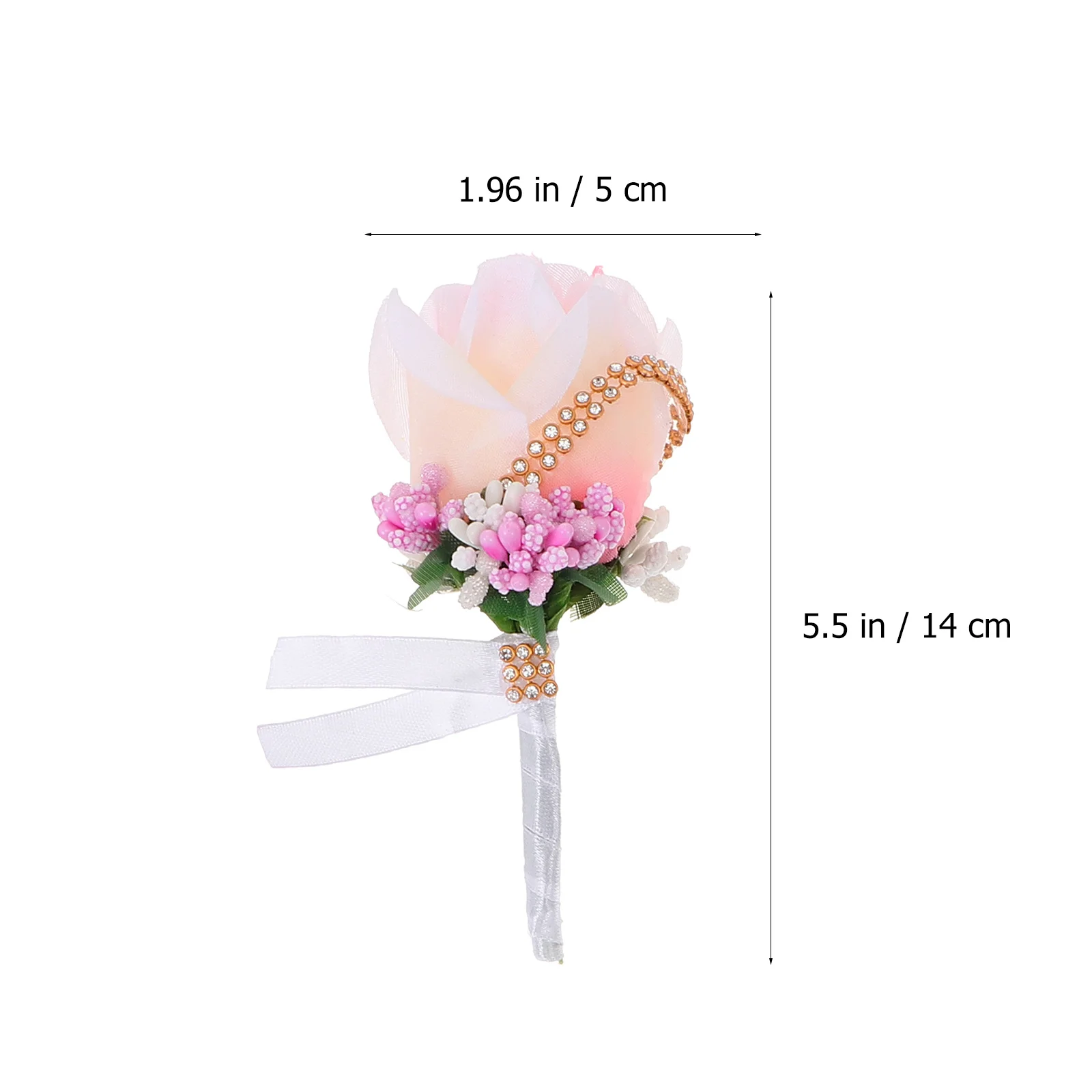 

4Pcs Artificial Rose Wedding Boutonniere Lightweight Rose Shaped Corsage Pin for Groom Bride Bridesmaid Wedding Accessories