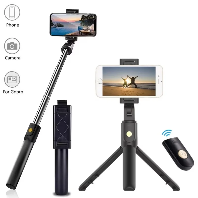 

Foldable Wireless Selfie Stick Tripod Stand With Bluetooth Remote Extendable Portable Tripod For CellPhone Video Shooting Live
