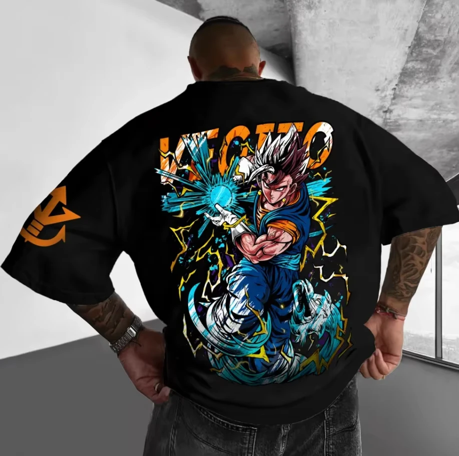 Gorąca koszulka Dragon Ball męska damska oversize z nadrukiem anime, męska letnia wygodna koszulka z krótkim rękawem, streetwear