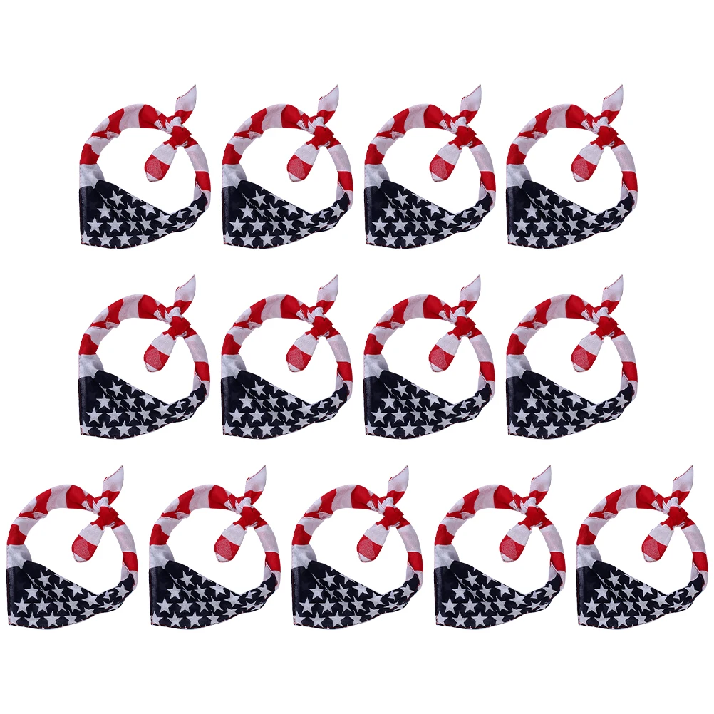 

13pcs Riding Durable Reusable Washable American Flag Headband Hair Accessory Child Adult Fits Creative Headband Most