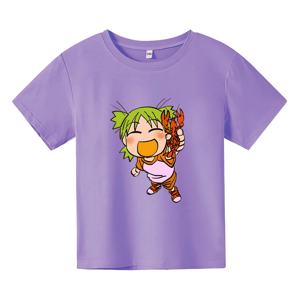 

Azumanga Daioh Yotsuba T-shirt Summer High Quality Cotton Tee-shirt Casual Short Sleeve Cartoon Graphic Tshirts Boys and Girls