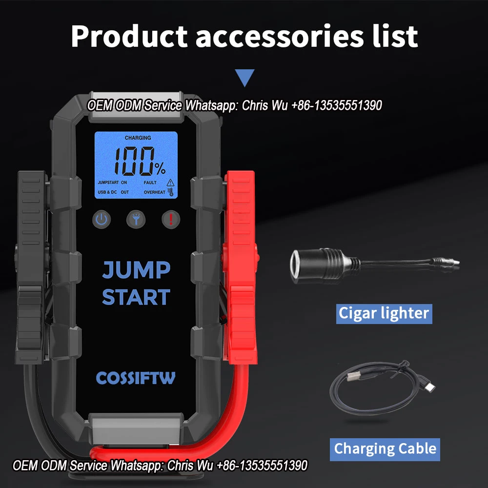 COSSIFTW 6000A Portable Fast Changing 12V High Power Car booster Jump Starter for low temperature