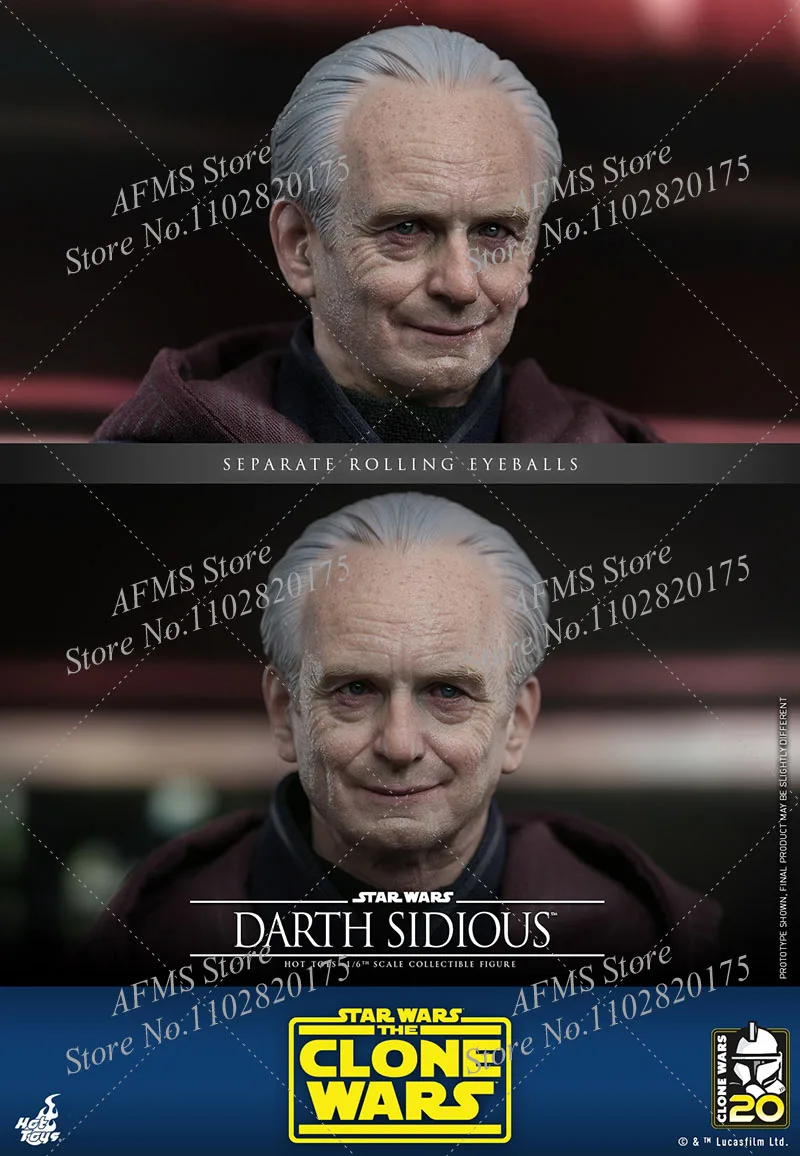 

12inch Darth Sidious Star Wars 1/6 Men Soldier The Clone Wars Separate Rolling Eyeballs Full Set Action Figure