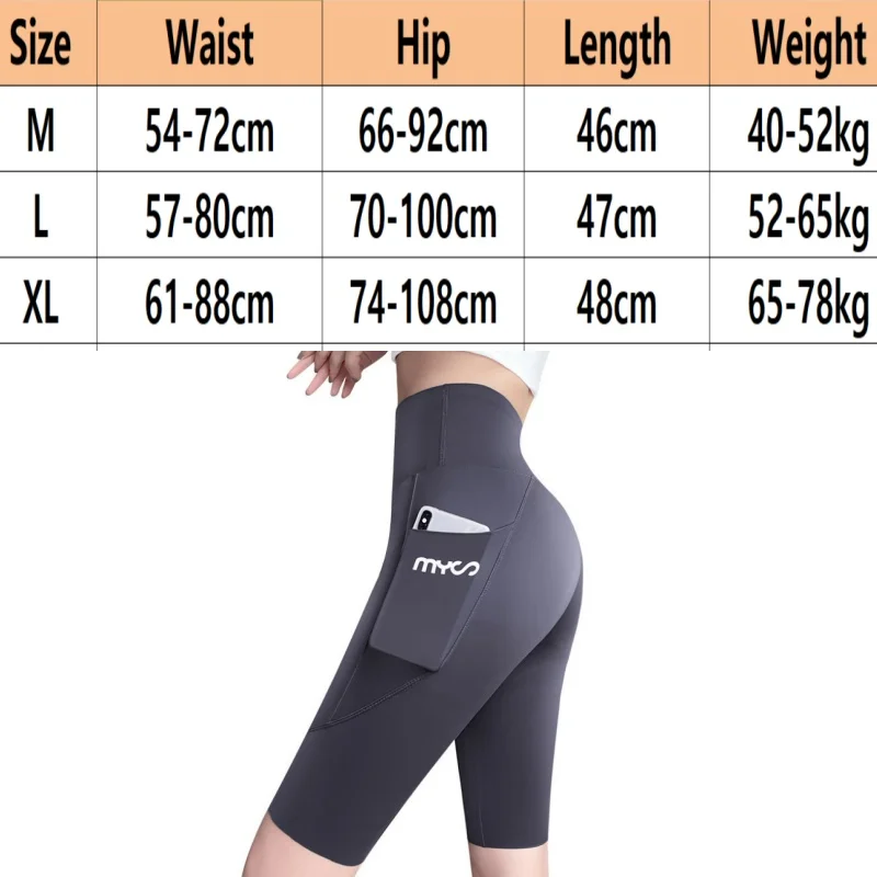 Summer New Side Pocket Shark Shorts Women Biker Shorts High Waist Seamless Sports Running Cycling Shorts Fitness Short Leggings