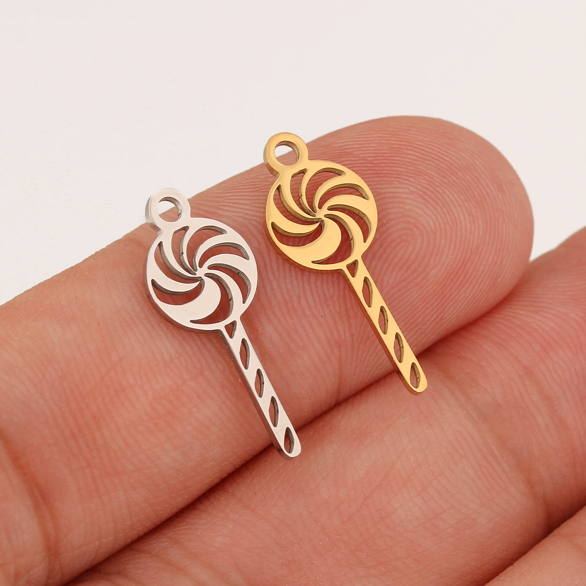 5 Stück Weihnachtsbaum/Süßigkeit Zuckerrohr/Schneemann/Weihnachtsmann Charm Edelstahl Stiefel Weihnachten Anhänger DIY Halskette Armband Schmuckherstellung – Detail 15