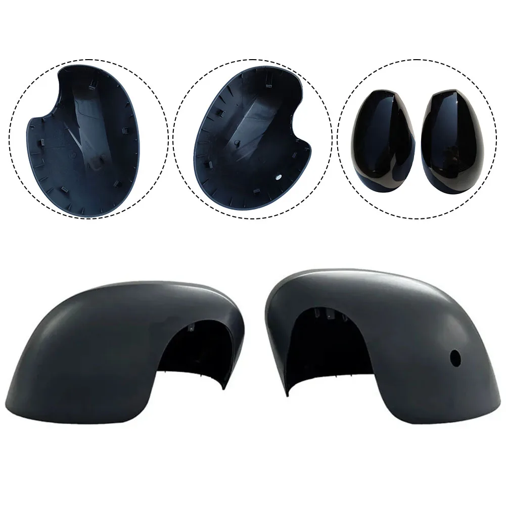 Car Mirror Cover Replacement Outside Mirror Cover Chips Protection Easy Installation High-quality Material Glossy Black