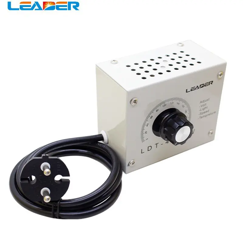 LEADER SCR Dimmer Portable Speed Temperature Light Voltage Adjustable Regulator AC220V 4000W Compact Variable Voltage Controller