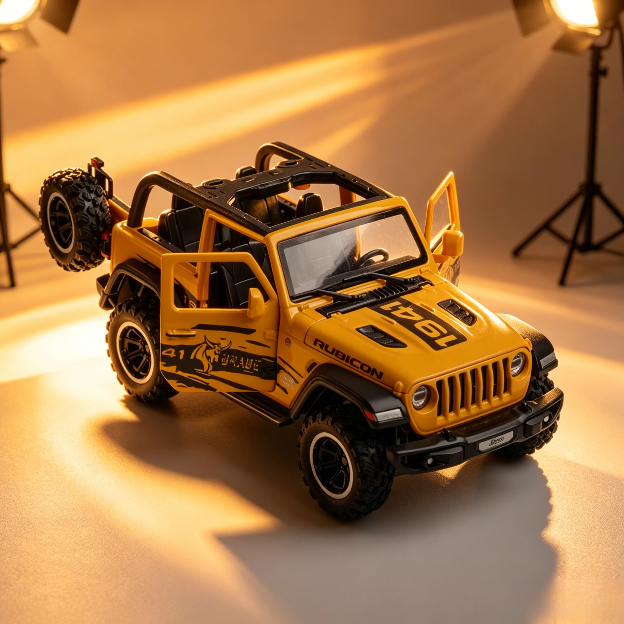 

1:32 1941 Wrangler Rubicon Off-Road Alloy Model Car Toy Diecasts Metal Casting Sound and Light Car Toys