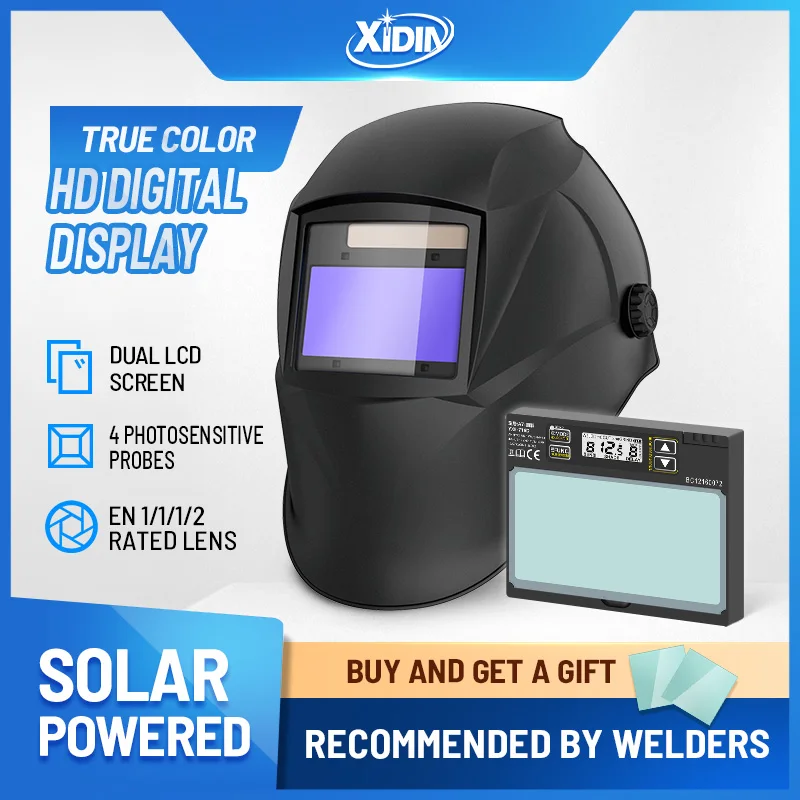 

Auto darkening welding helmet/welding mask/MIG MAG TIG True Color/Real Color/4 arc sensor(Yoga-718G-PRO)