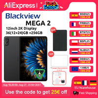 Blackview MEGA 2 Android 15 Tablet 12 inch 2K Display 36(12+24)GB 256GB Unisoc T615 9000mAh Battery Widevine L1 Pad PC