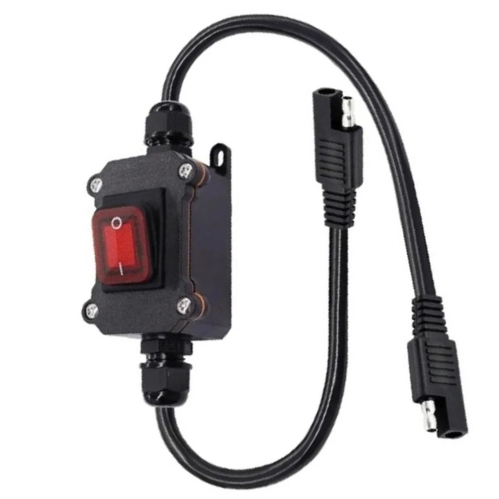 12V Inline Power IP67 Inline Switch For Garden Lighting LED Status Indicator Hook Mount Design Self-tapping Screws Included