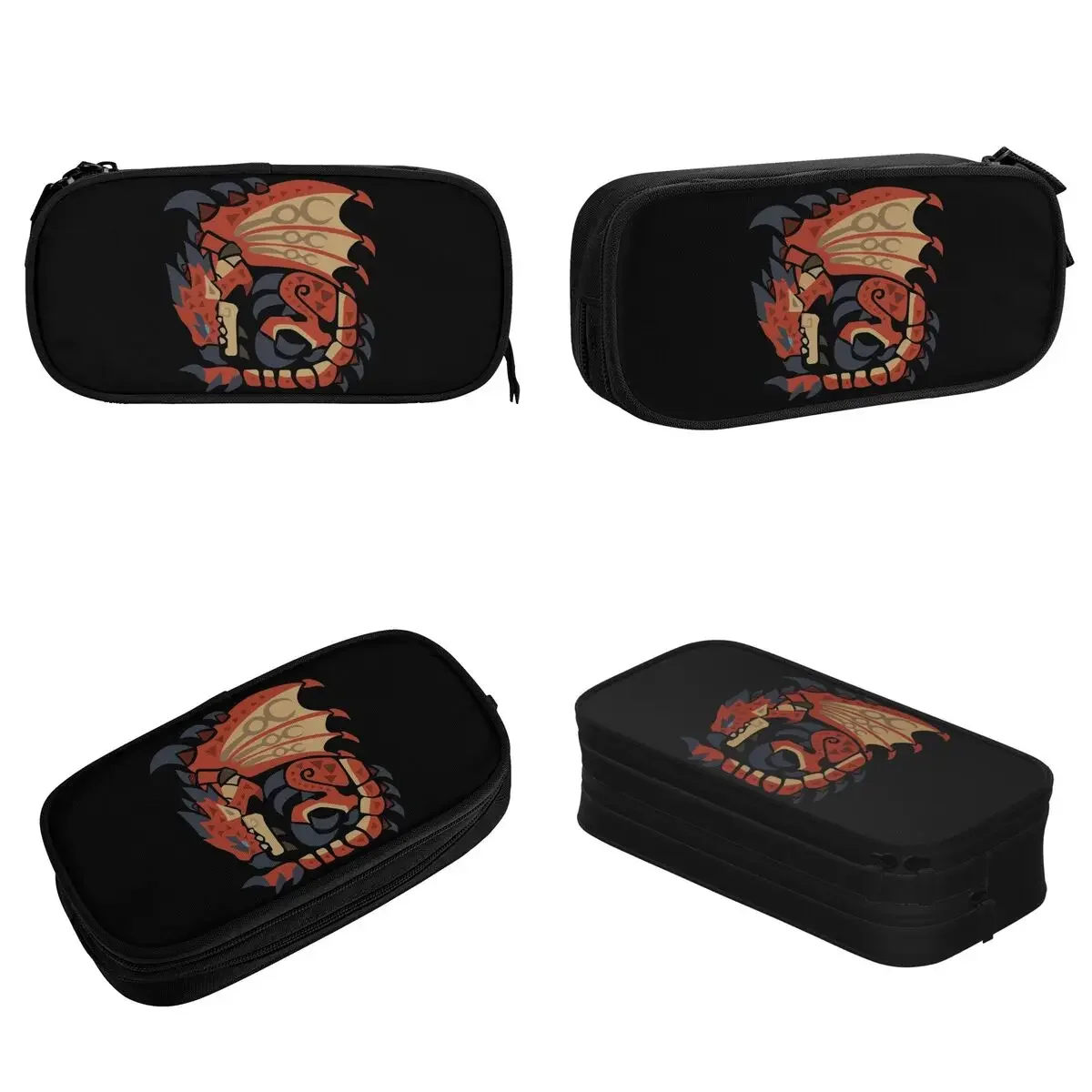 Fashion Rathalos Monster Hunter Pencil Case Pencilcases Pen Box for Student Large Storage Bags School Supplies Gifts Stationery