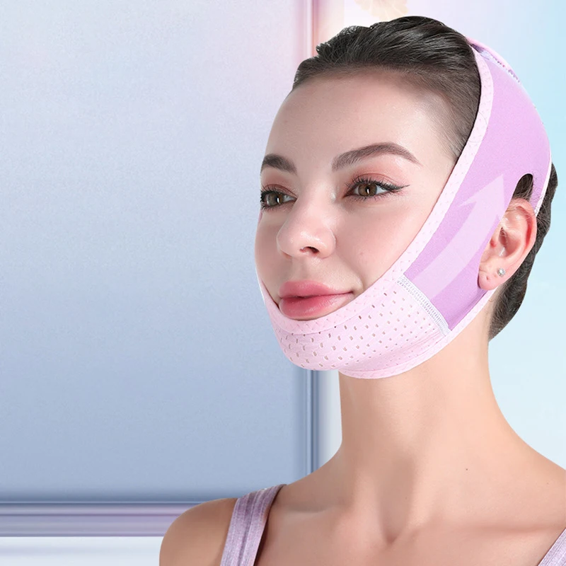 Reusable V Line lifting Mask Facial Slimming Strap - Double Chin Reducer- Chin Up Mask Face Lifting Belt- V Shaped Slimming Face