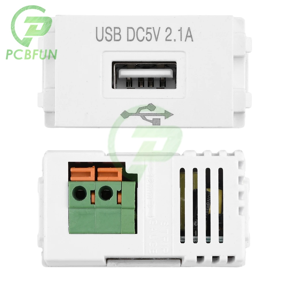 Mobile Phone Charging Panel USB Power Module 220V Socket 5V Transformer 2.1A USB Charging Power Socket Switching Adapter