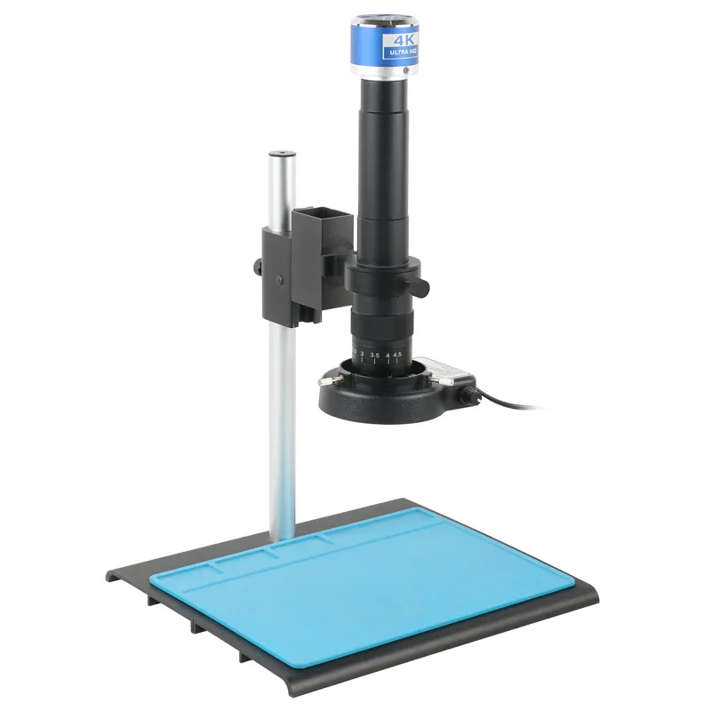 UHD 8.3MP 4K 1080P HDMI Type-c PC Industrial Electronic Digital MINI C Mount Microscope Camera TF Video Recorder Table Stand Set