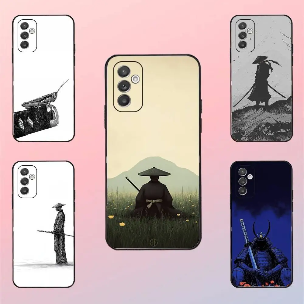 

Japanese Samurai Martial Arts Phone Case For Samsung S 25,24,23,22,30,21,10,9,Ultra,Plus,Lite,FE,4,5 G Black Soft Case