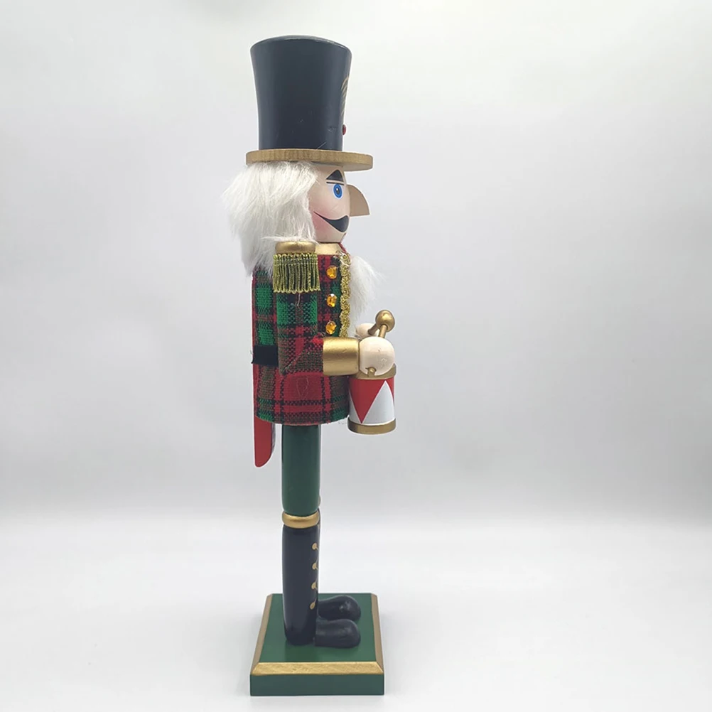 

Nutcracker Decoration Royal Soldier Wooden Christmas Plaid Fabric Unique Mantel Centerpiece Holiday Ornaments Festive Figures