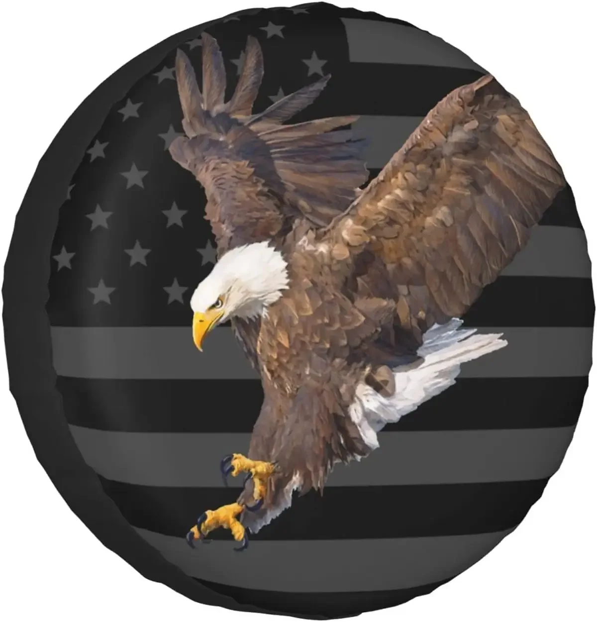 Car Spare Tire Cover American Flag Eagle Covers Weatherproof Wheel Protectors Universal Fit for Camper Trailer RV SUV Truck