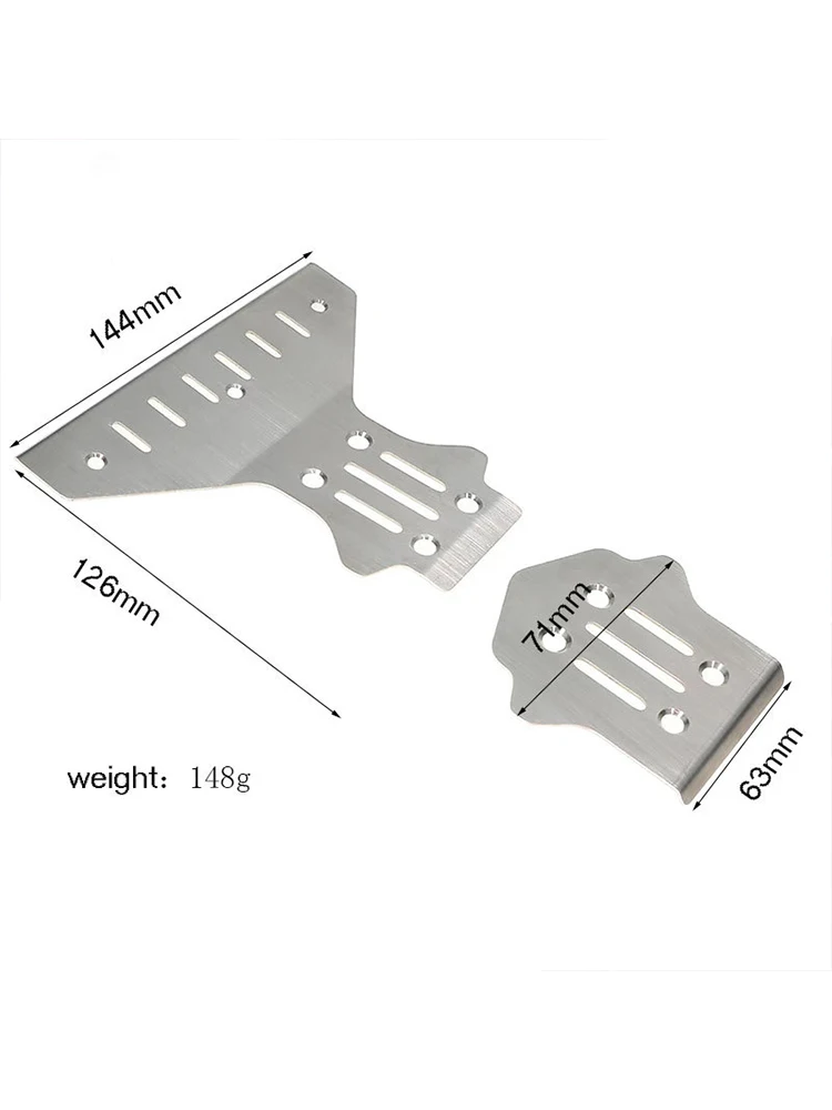 1 set Force Racing Model Car Front and rear skid Metal armor Chassis armor Modified op pieces for KM 1/7 Rally C3 WRC