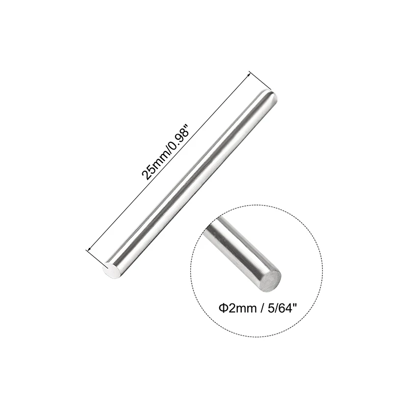 10/20pcs M2 M3 M4 M5 304 Stainless Steel Cylindrical Pin Rod Locating Pin Solid Retaining Dowel Pins Fasten Elements 25/50/75mm