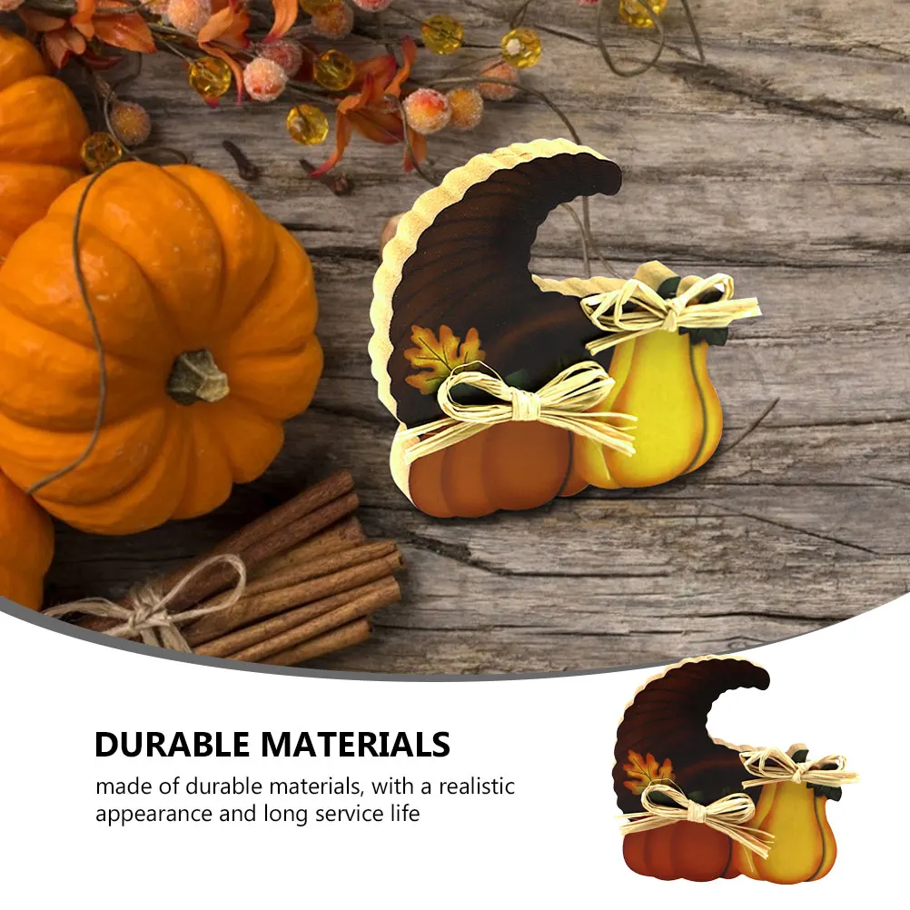 

1pc Pumpkin Ornaments Wooden Unique Stylish Decorations Lovely Adornments Cartoon Decors Halloween Thanksgiving Fall Home Party