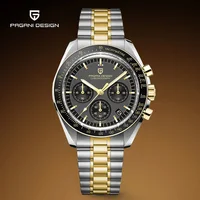 PAGANI DESIGN PD1701 relojes dorados de lujo para hombre, relojes de pulsera de cuarzo, cronógrafo VK63, reloj para hombre con espejo de zafiro AR, regalos