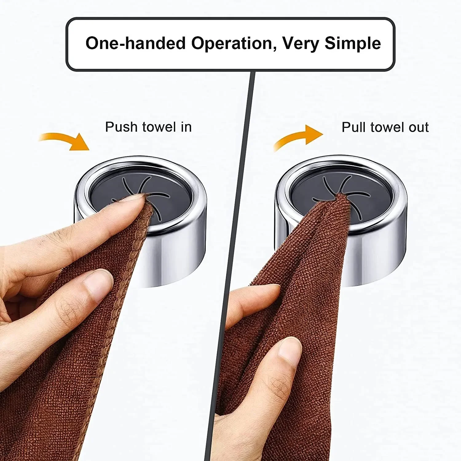 1-6Pcs Round Towel Plug Holders Wall Mounted Tea Towel Hanger Bathroom Adhesive Towel Hooks Kitchen Dishcloth Storage Clips