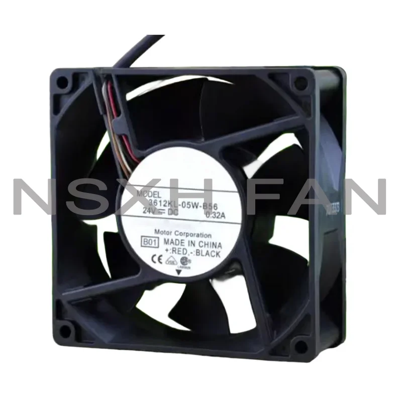 

New Cooler Fan 3612KL-05W-B50 24V 0.32A 9032 3612KL-05W-B56 4-Wire Cooling Fan 92*92*32mm