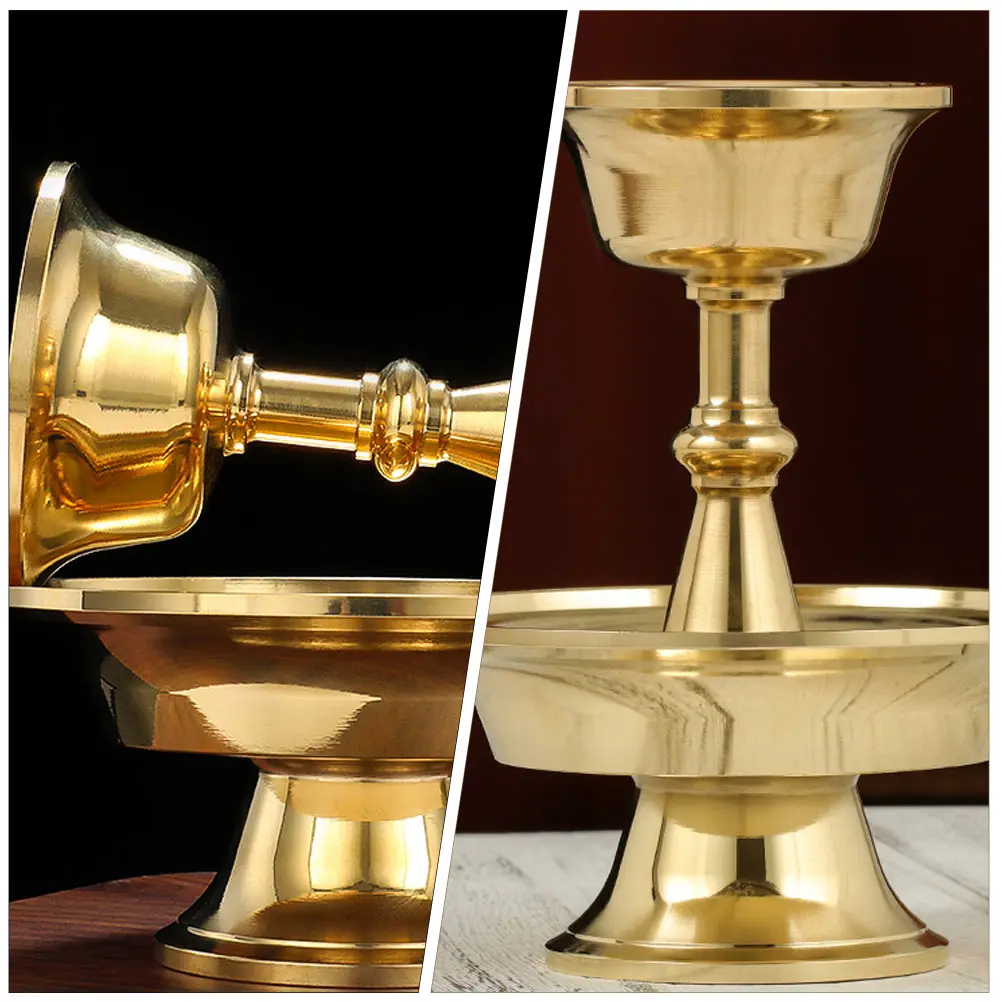 

Медный Будда предлагает поставку для декора храма, благоприятный контейнер, нежная жертвенная чашка, бытовой дзен