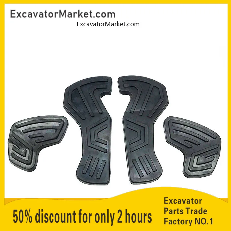 For Hyundai R150 215 225 305-7 excavator foot pad rubber walking rest pedal leather rubber cover excavator Spare