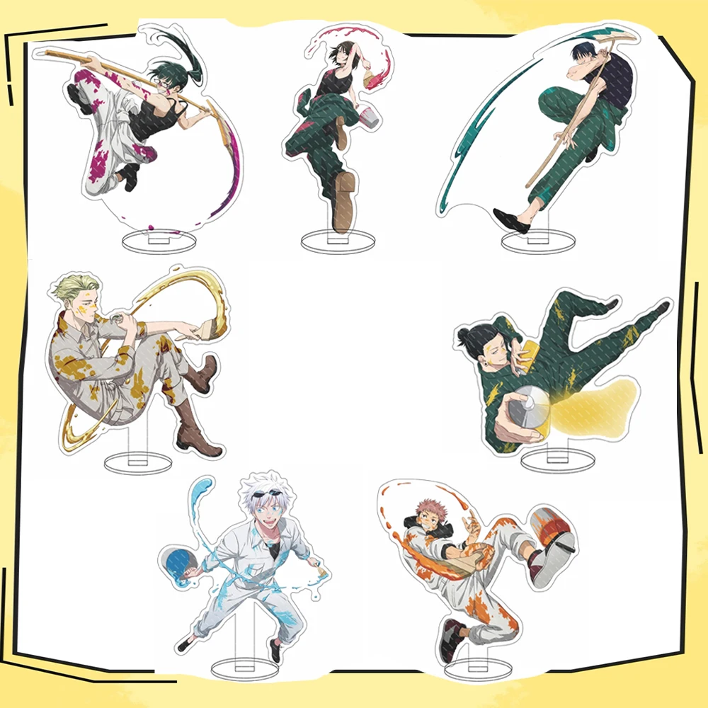 Anime Jujutsu Kaisen Itadori Yuji Gojo Satoru Kugisaki Nobara Zenin Maki Fushiguro Megumi 15cm Acrylic Stand Desktop Ornament
