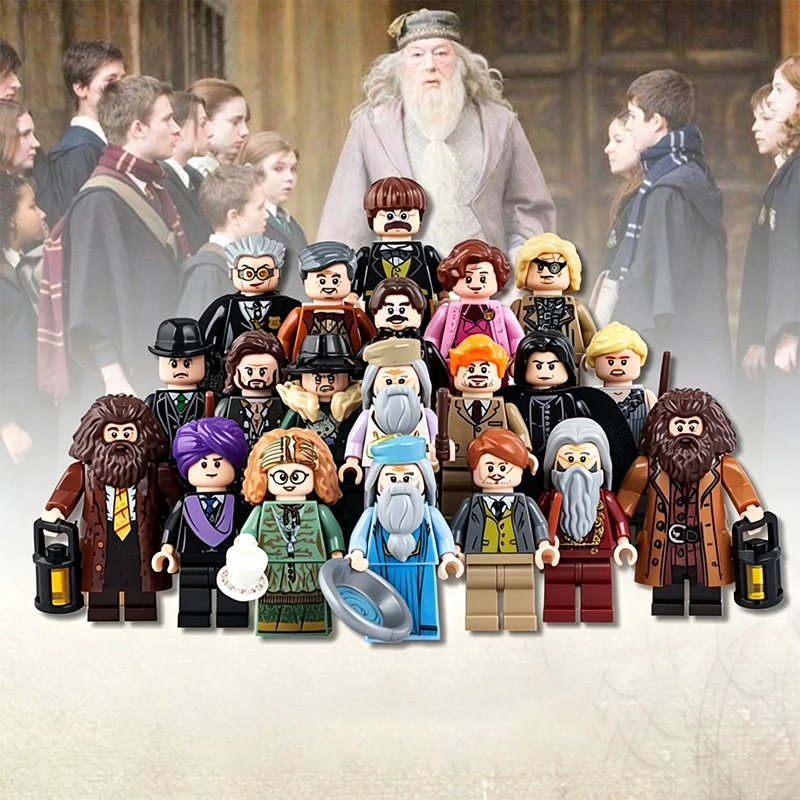 Juguetes de ladrillos 3D de Harry Potter para niños, película de ciencia ficción, Dobby, Hermione, bloques de construcción, regalos para fiestas de cumpleaños