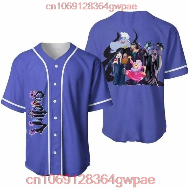 2023 New Disney Baseball Jersey Ursula Baseball Shirt Casual Fashion Street Free Customized Name Baseball Shirt