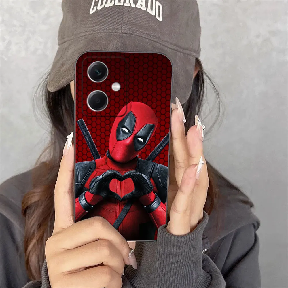 

Funny Marvel Deadpool Cover Phone Case For Redmi Note 14 13 12 12S 11 11T 11S 10 9T 9S 9 8T Pro 5G 4G Silicone Case Funda Shell