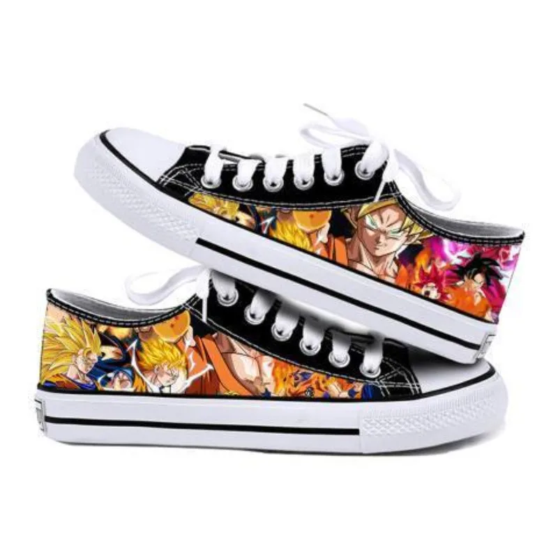 Dragon Ball Goku Men Canvas Shoes Cartoon Anime Boys Fashion Casual Sneakers Student Sports Shoes Low Top Woman Vulcanize Shoes