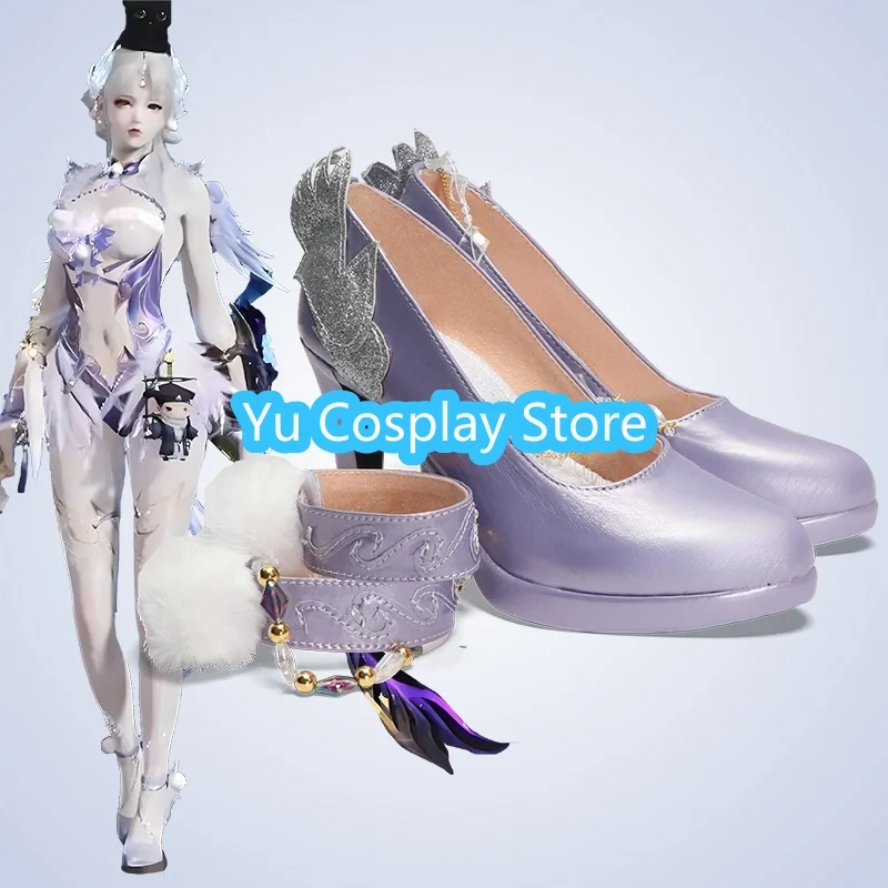 Yu Cosplay Store Naraka: Bladepoint Yin Ziping Divine Light Cosplay Schuhe Anime Cosplay Schuhe Stiefel Halloween Kostüme Requisiten