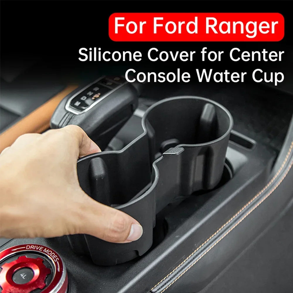 For Ford Ranger 2023 2024 Water Cup Anti Slip Pad Shock Absorption Limit Car Water Cup Storage Accessories