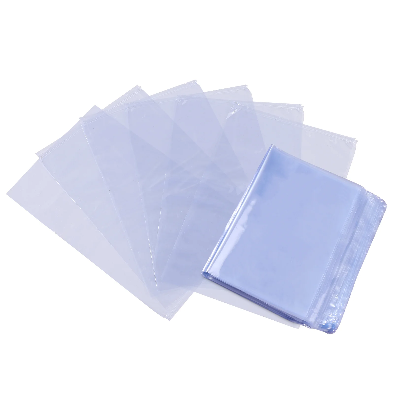 Supvox 300pcs PVC Shrink Wrap Transparent Heat Shrink Bags Laminating Wrappers for Handmade Soaps Bottles Bath