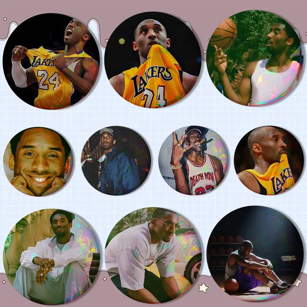 

Genius Basketball Ko Bryant Badge on Backpack Clothes decoration Tinplate Round Brooch Funny Custom Gifts for Friend