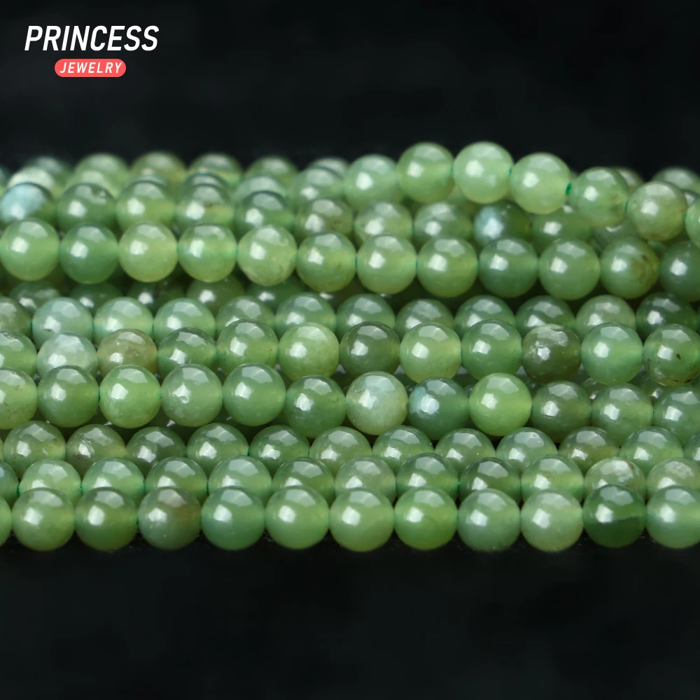 

A++ Natural Canadian Jade Nephrite 4mm Loose Stone Beads for Jewelry Making Bracelet Necklace DIY Accessories