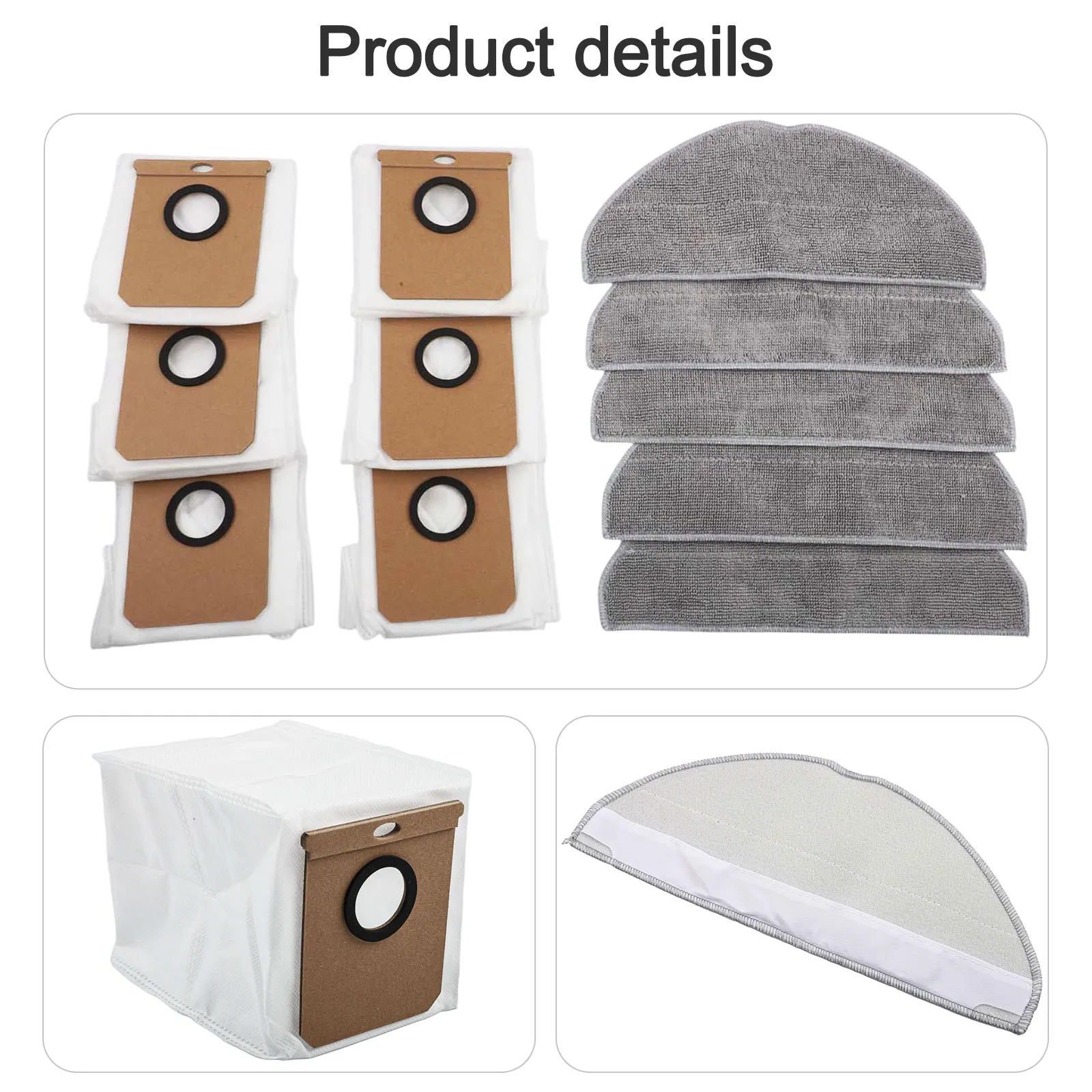 Complete for Cleaning Kit with Mop Cloths and Dust Bags for Conga 8490 For Ultimate for Ultra Power for robot Vacuum Cleaner
