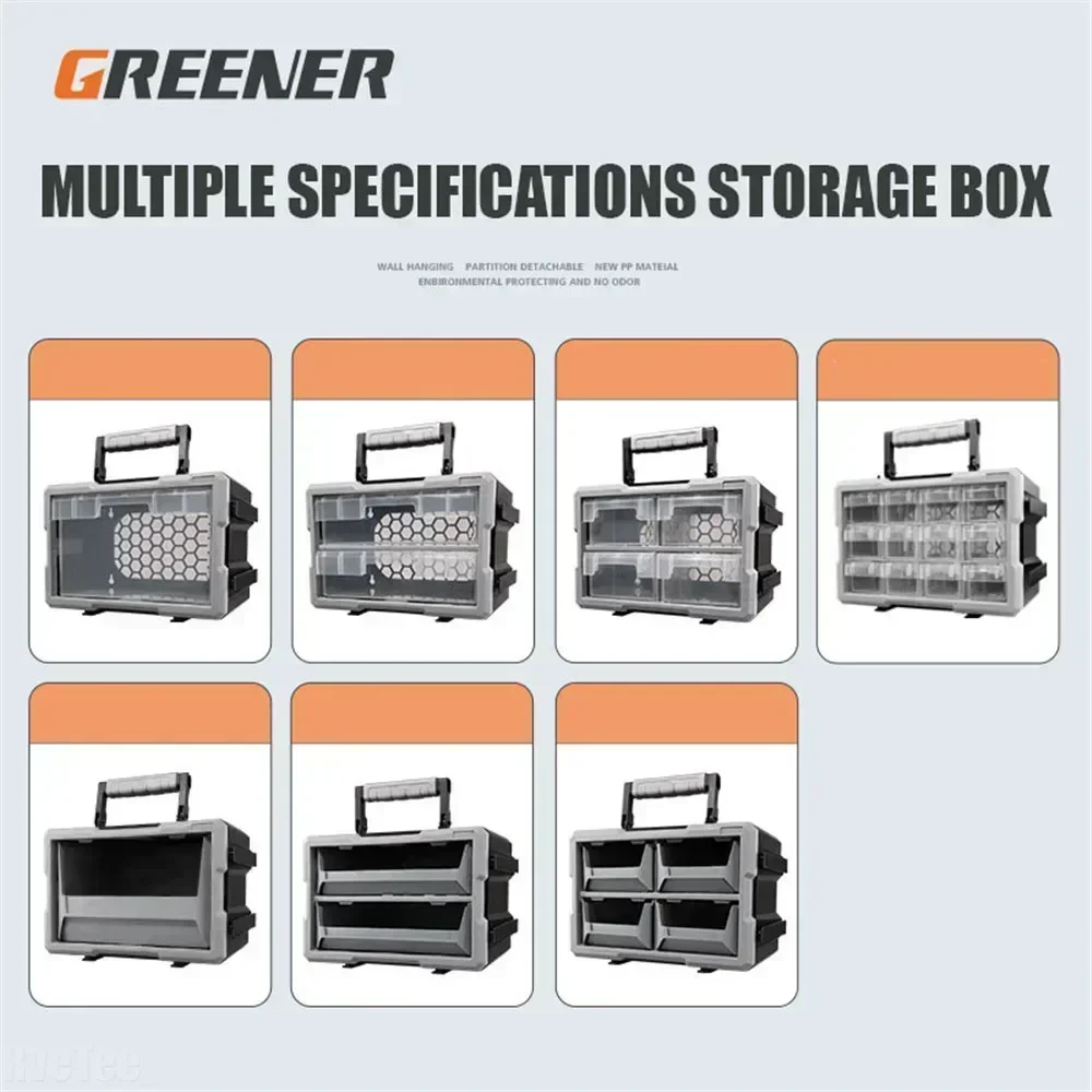 Professional Tool Box Multi-grid Drawer Organizer Toolbox Parts for Mechanics Suitcase Screws Accessories Accessories Plastic