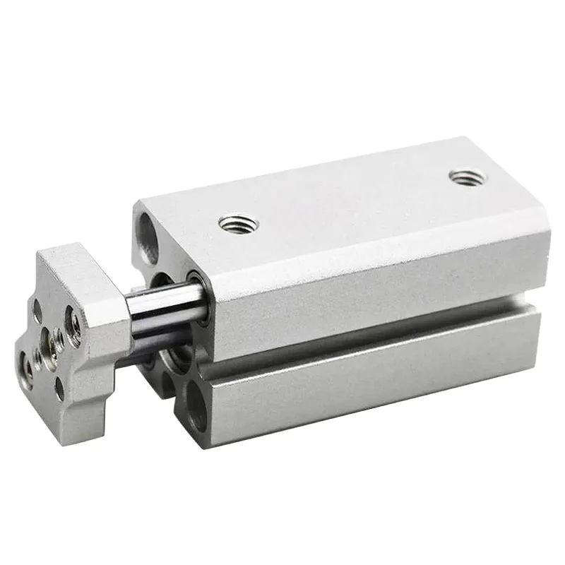 CQMB Pneumatic Cylinder With Guide Rod Double Acting Non-magnetic Thin Air Cylinder CQMB12 16 20 25 32 40 50mm Stroke5-100mm