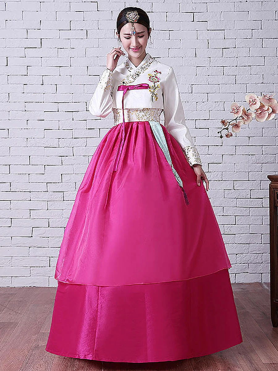 

Корейский традиционный комплект с длинной юбкой для сценических выступлений, танцевальный костюм, этническая женская модная одежда для фотосессий, новинка