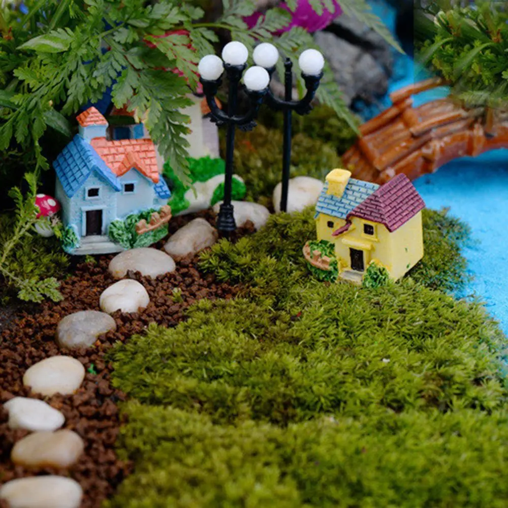 Мини лесной террариум замок микро пейзаж вилла сказочный сад украшения фигурки миниатюрные