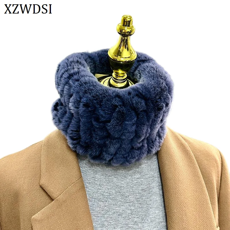 

Женские повязки на голову из меха кролика рекс, вязаный шарф, натуральный натуральный мех, кольцо, шарфы, оптовая продажа с фабрики, розничная торговля