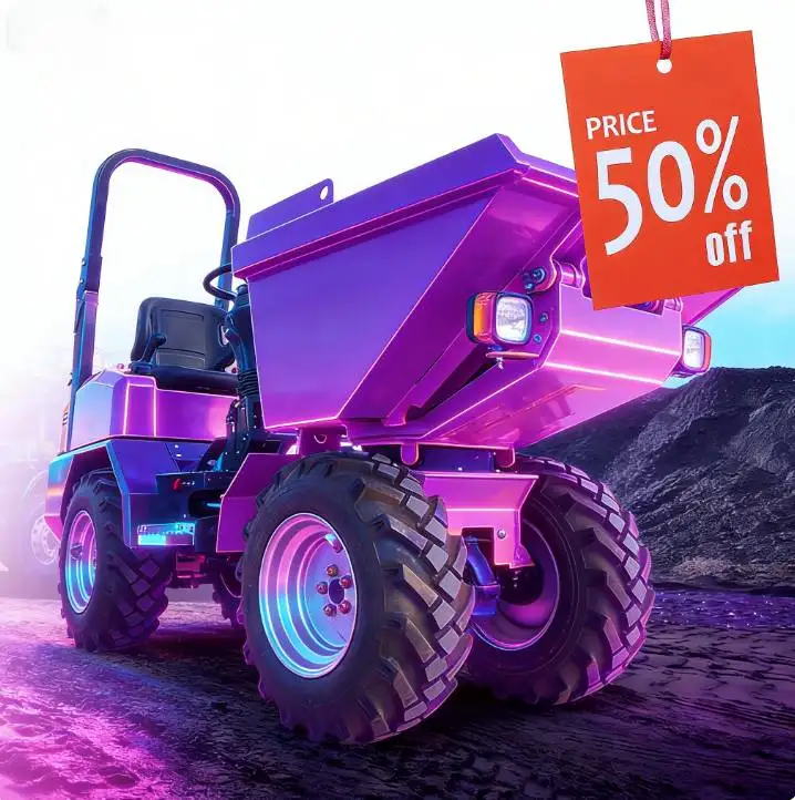 Small 500kg Crawler Dumper with Self Loading Hopper for Farm Material Transport Mini Crawler Dumper
