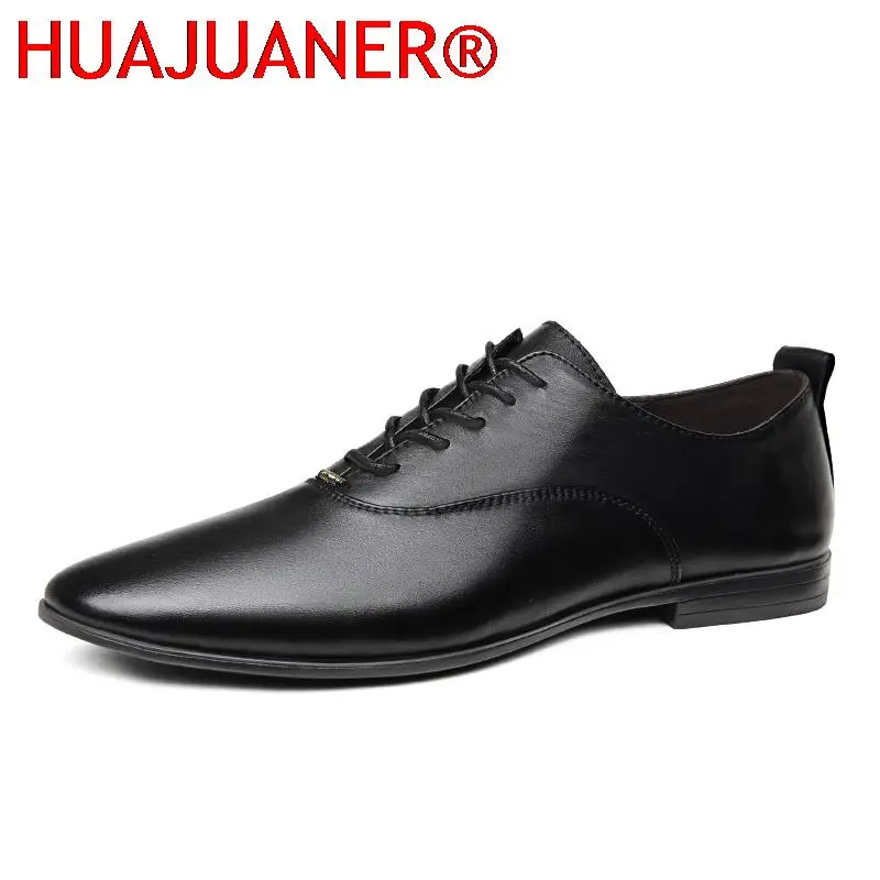 

Genuine Leather Mens Dress Shoes High Quality Business Oxford For Men Non-Slip Handmade Wedding Formal Shoes Male Casual Shoes