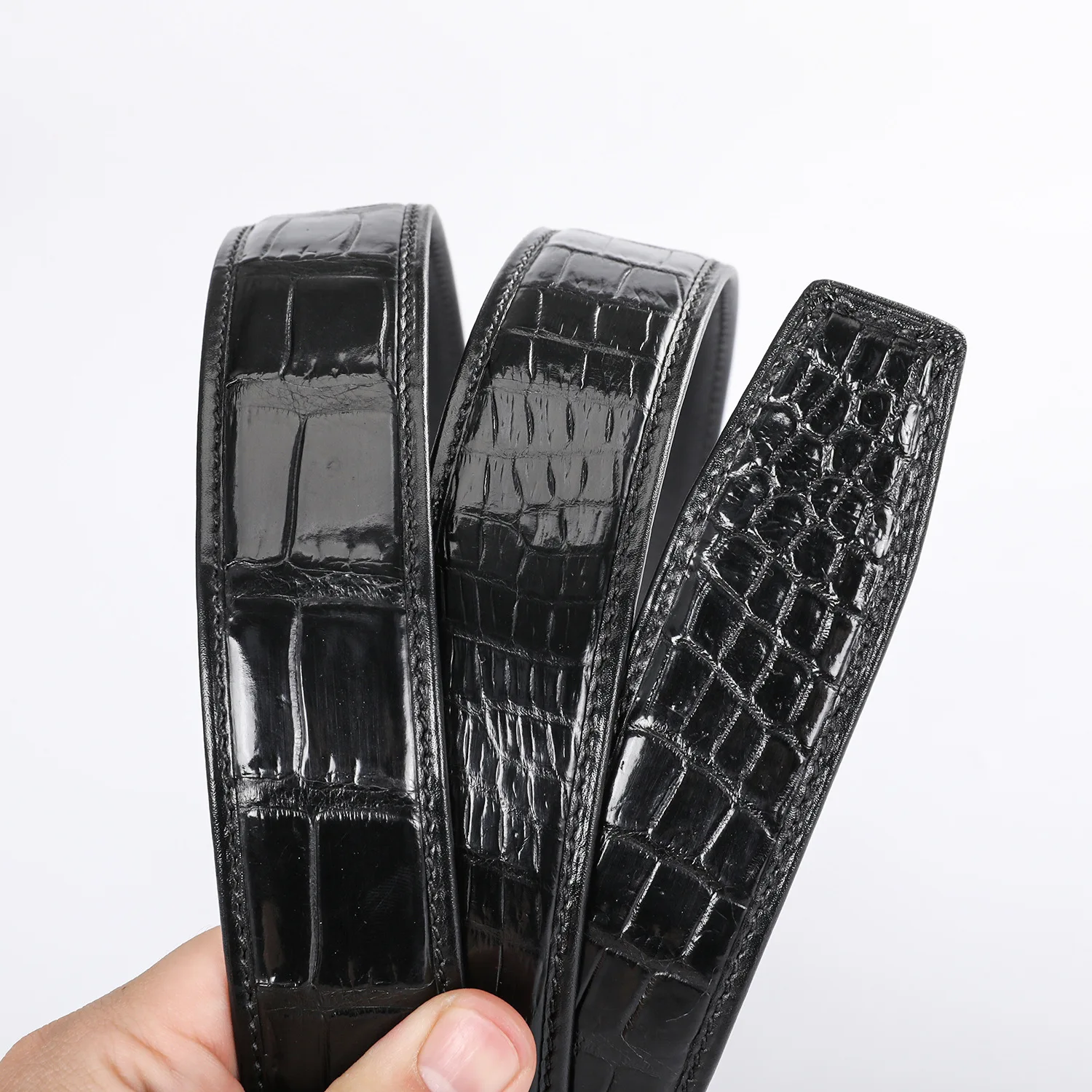 

Новинка 2023 года, мужской ремень из крокодиловой кожи с автоматической пряжкой, ремень из натуральной кожи, мужские брюки-шлепанцы, поясной ремень 45