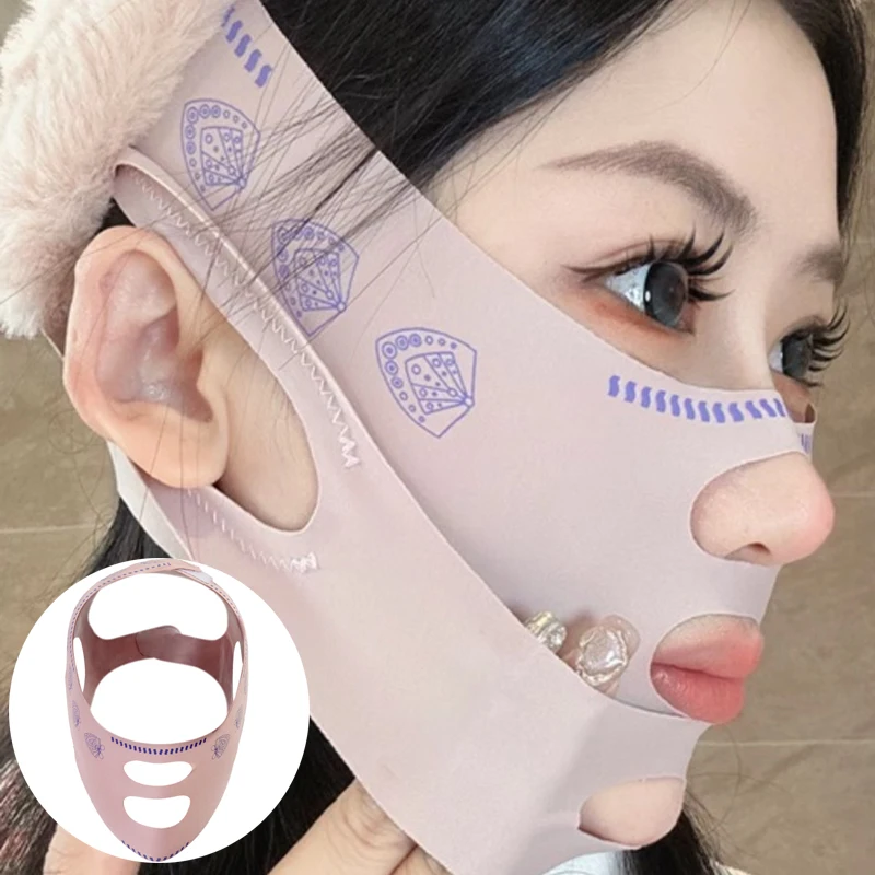 Face Slimming Bandage V Line Face Contour Chin Cheek Lift Belt Reusable Facial Massage Strap Face Shaping Mask Skin Care Beauty